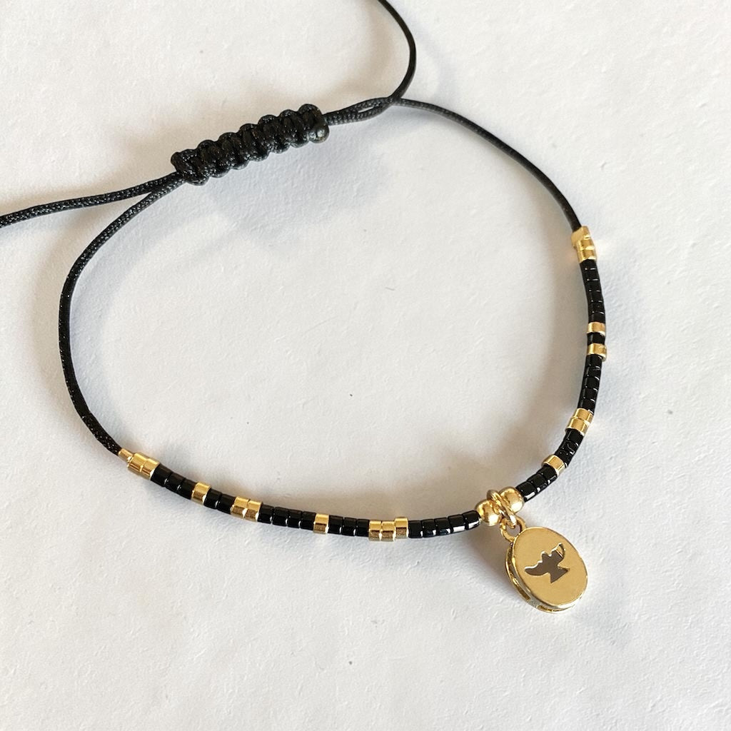 Pulsera hilo medalla Espíritu Santo oro