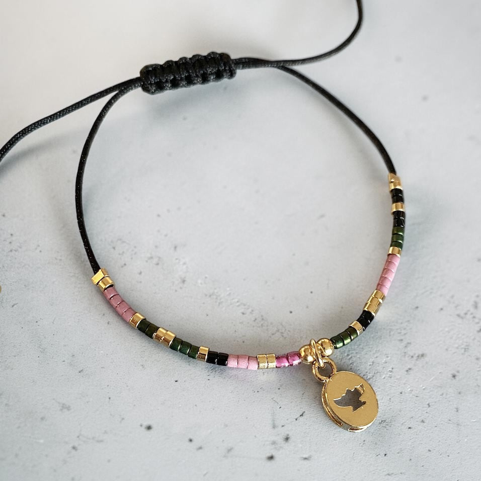 Pulsera hilo medalla Espíritu Santo oro