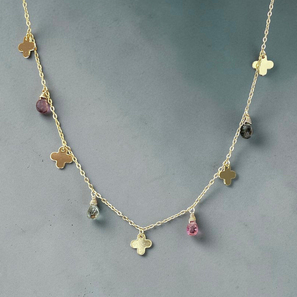 Collar amanda turmalinas oro