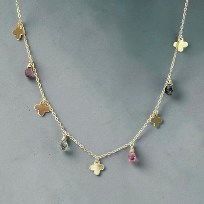 Collar amanda turmalinas oro
