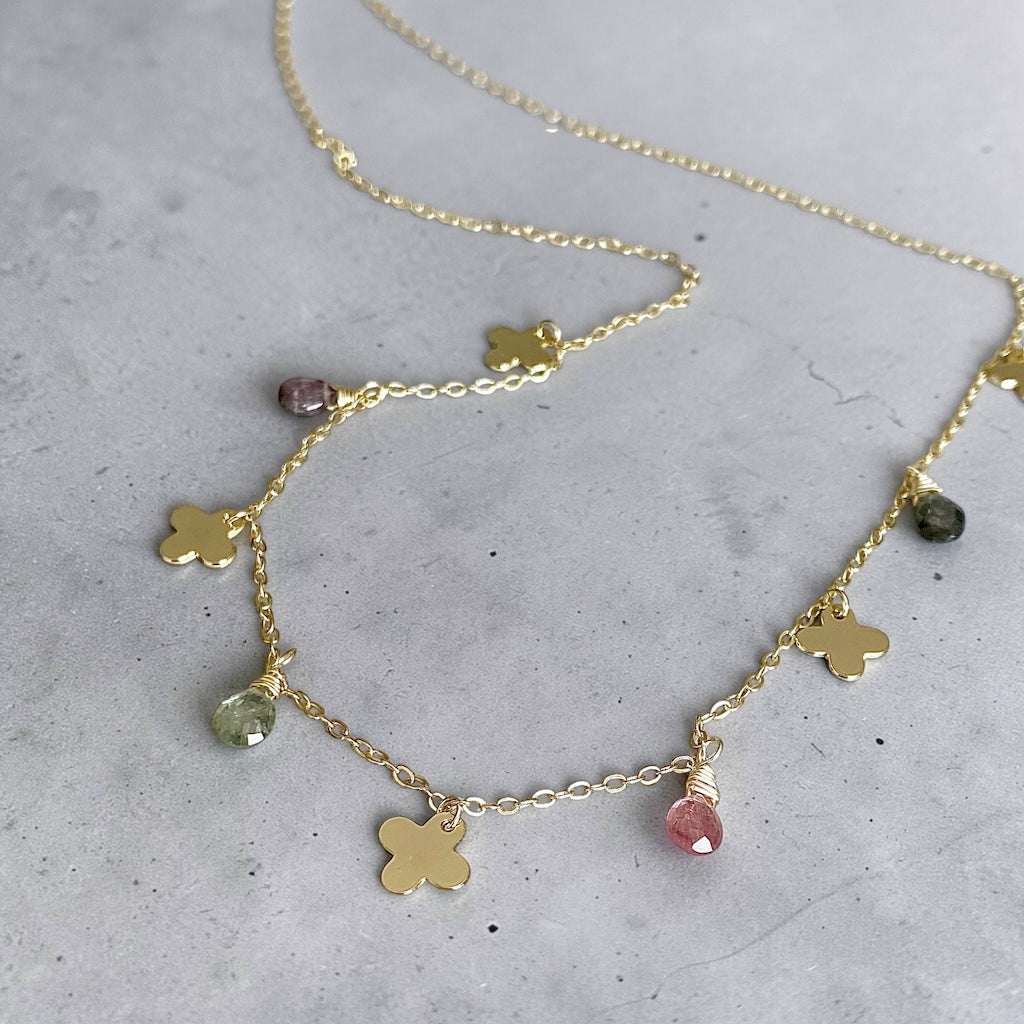 Collar amanda turmalinas oro