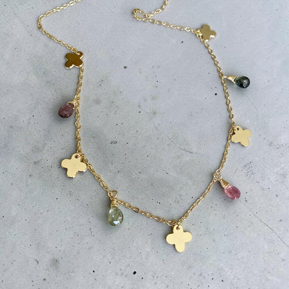 Collar amanda turmalinas oro