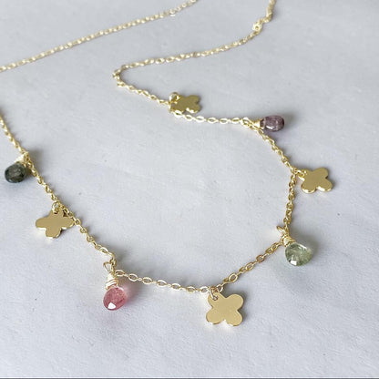 Collar amanda turmalinas oro