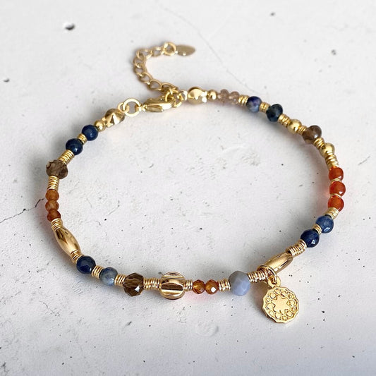 Pulsera medalla estrellita oro