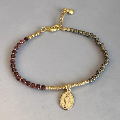 Pulsera duo virgen oro