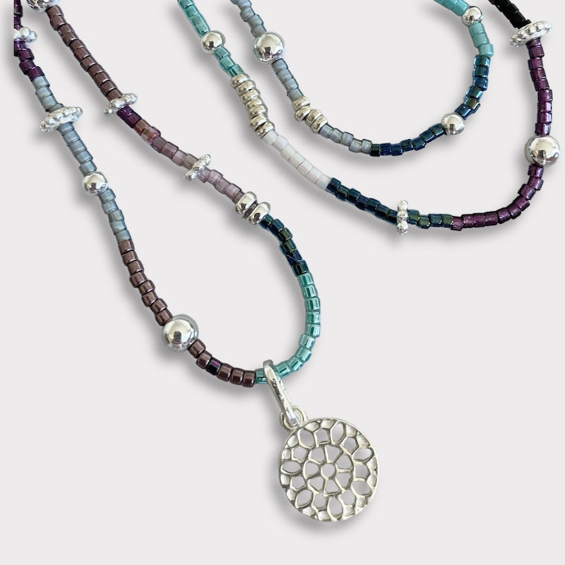 Collar etro mini mandala plata