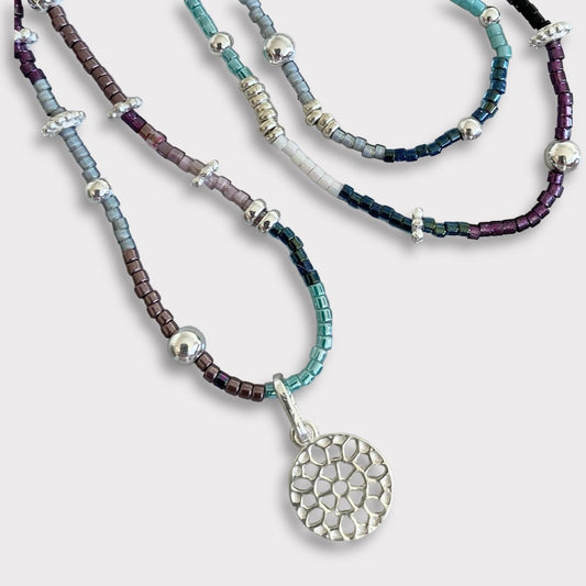 Collar etro mini mandala plata