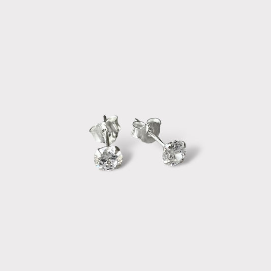 Aros mini punto de luz plata