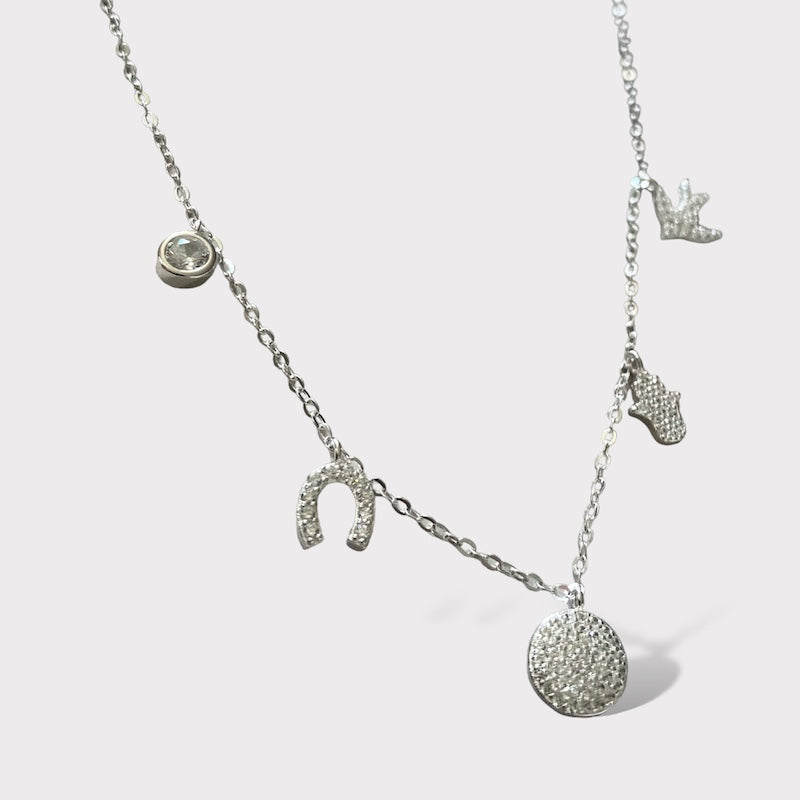 Collar amuletos plata
