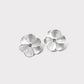Aros flor circón enchapado en plata