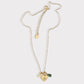Collar trío mini corazón oro