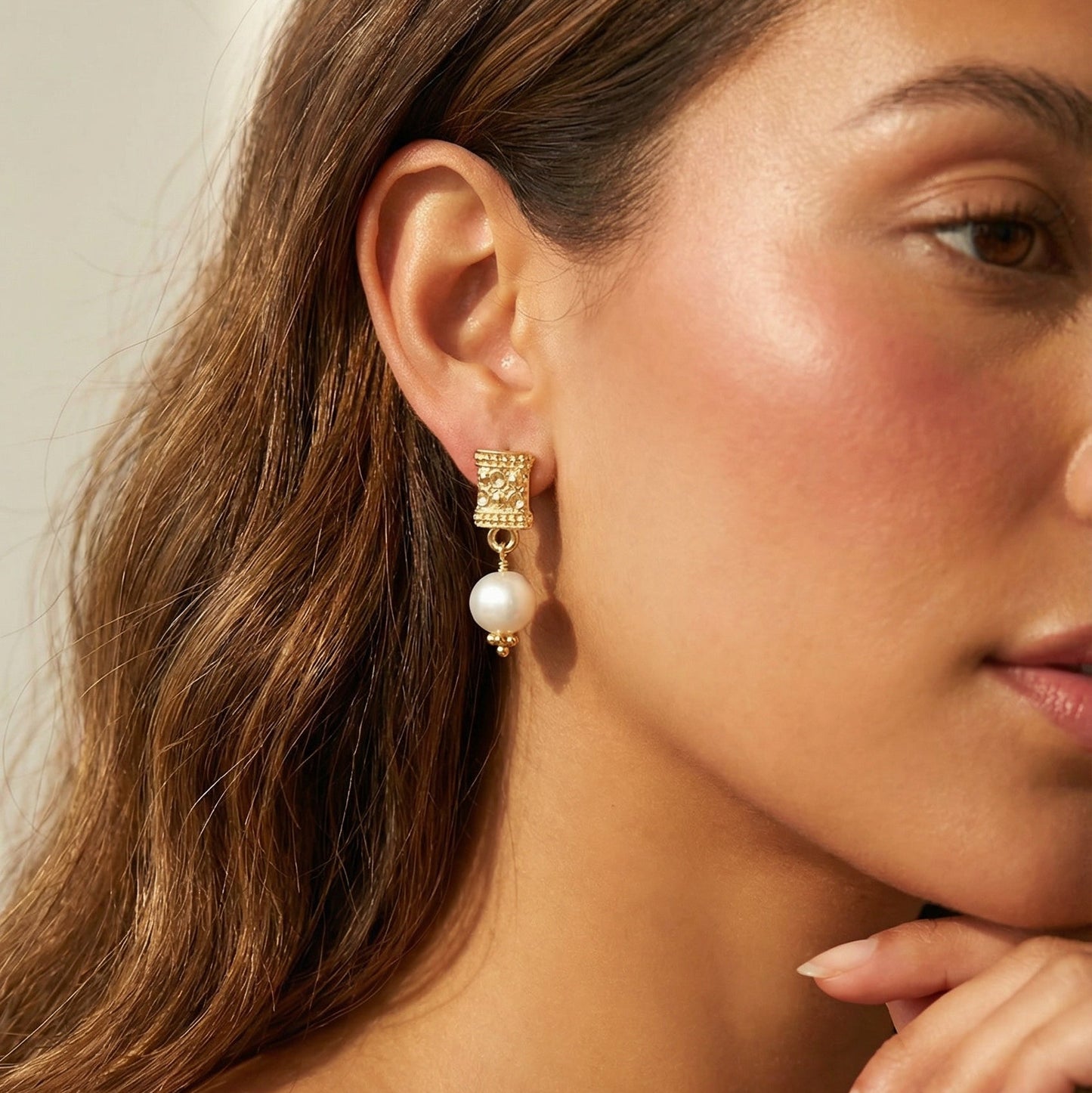 Aros savona perlas oro