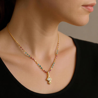 Collar tejido france oro