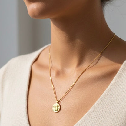 Collar ángel de la guarda oro