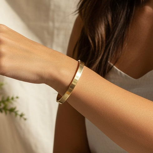 Esclava lisa abierta oro