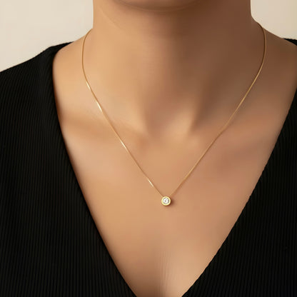 Collar punto de luz 6 mm oro