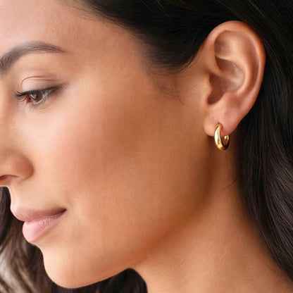 Aros argolla flo oro