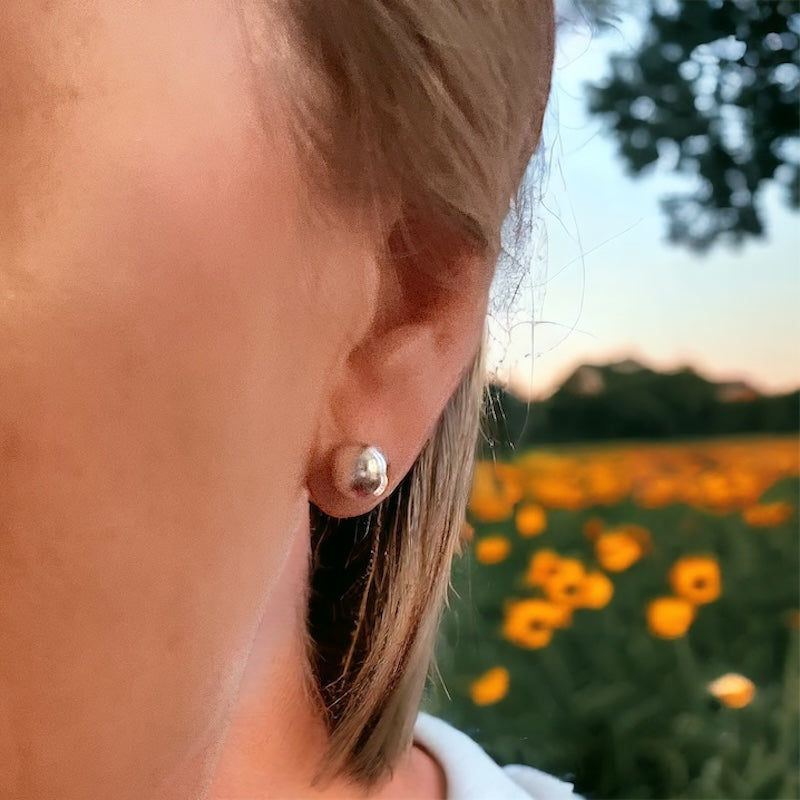 Aros bolita 8 mm plata 925