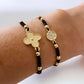 Pulsera hilo disco circones oro