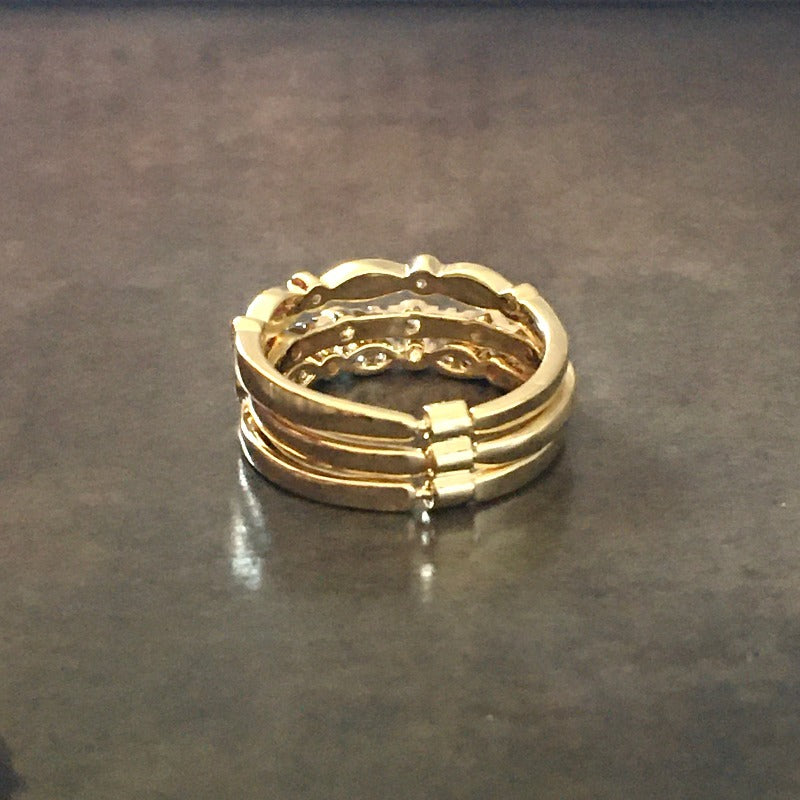 anillo trío oro