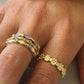anillo flores oro