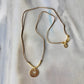 collar tejido libélula oro