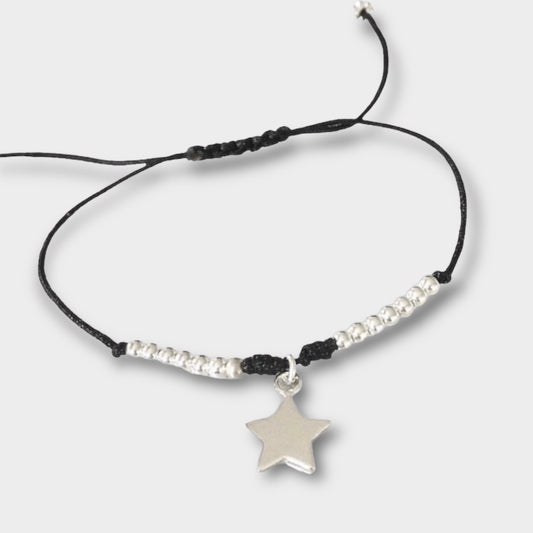 Pulsera hilo star plata