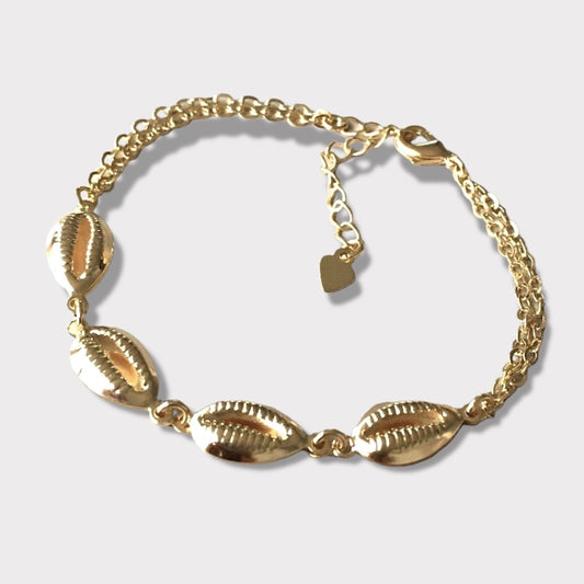 Pulsera conchitas oro