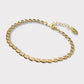 Pulsera bolitas planas oro