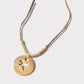 Collar tejido libélula oro