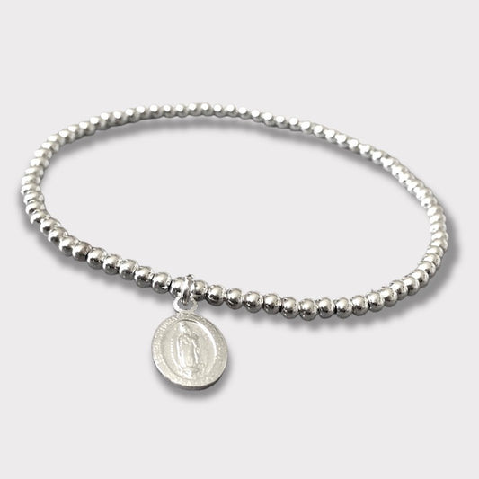 Pulsera virgen de Guadalupe plata