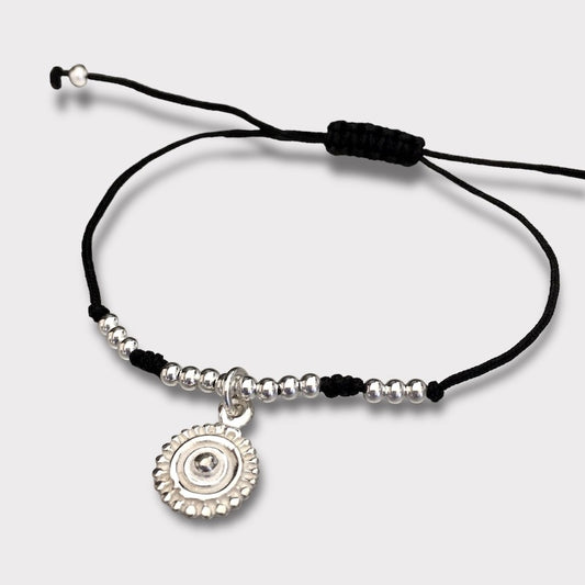 Pulsera hilo dije silver