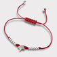Pulsera hilo rojo estrella plata