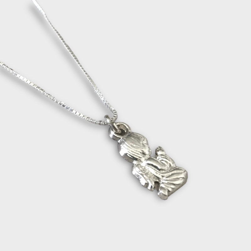 Collar angelito Fátima plata