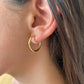 Aros argolla jacinta oro blanco