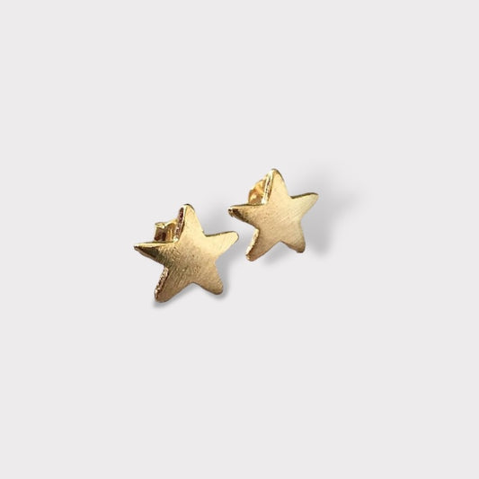 Aros estrella oro