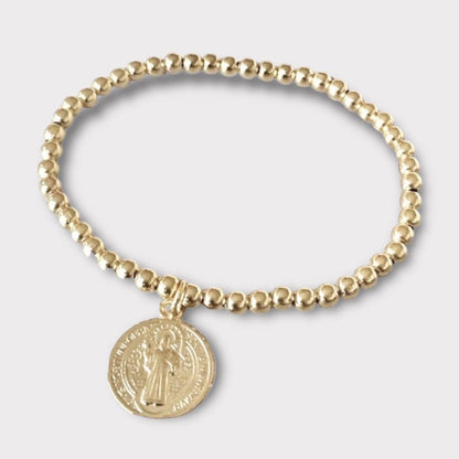 Pulsera medallas oro