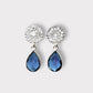 Aros mar azul plata