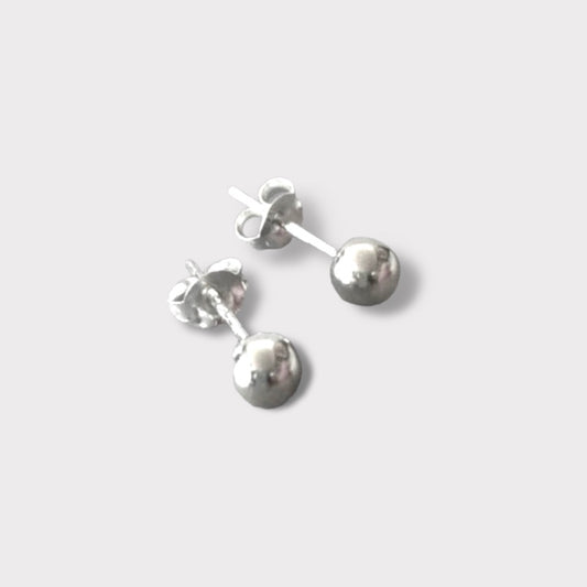 Aros bolita 5 mm plata