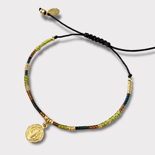 Pulsera hilo mijuki san Benito oro