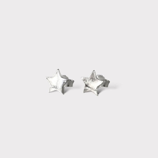 Aros estrellita plata