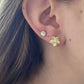 Aros mini flor oro