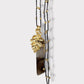 Collar tejido fumé oro