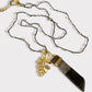 Collar tejido fumé oro