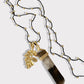 Collar tejido fumé oro