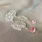 Aros mandala topacio rosa plata