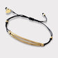 Pulsera hilo doble barra oro