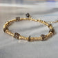 Pulsera cuarzo fumé oro