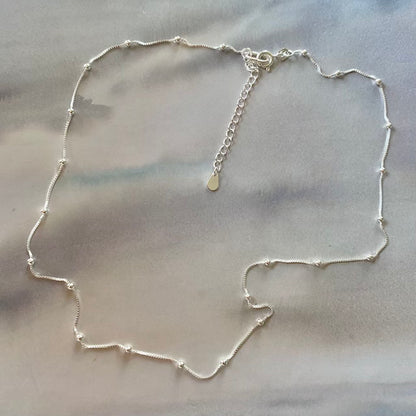 Collar bolitas plata 925